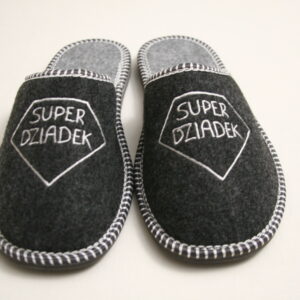 kapcie męskie z napisem super dziadek