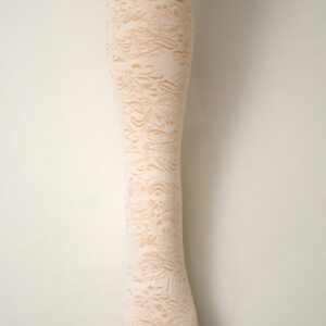 rajstopy ozdobne białe wzory