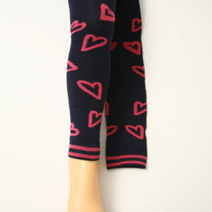 Getry Rajtuzowe Granatowe w Serca