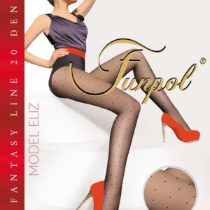 Rajstopy 20 DEN Czarne-Nero w Kropeczki