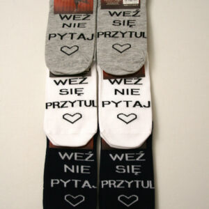 Stopki Damskie z napisem Przytul